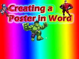 Creating a poster in Microsoft Word