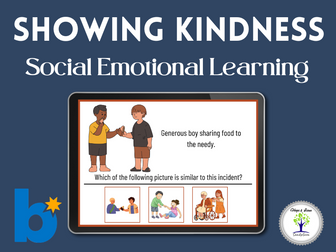 Showing Kindness Social Emotional Learning Boom Cards Game