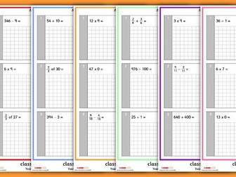 Arithmetic Tests for Year 4 Spring Term 1
