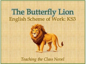 The Butterfly Lion: English SoW