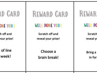 Scratch Card Reward Cards!
