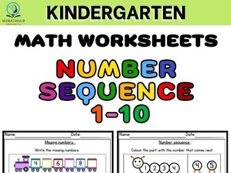 Number Sequences 1-10 Worksheets