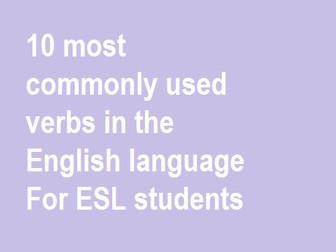 PPT - 10 common English verbs