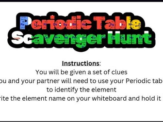 Periodic Table Scavenger hunt