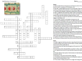 CROSSWORDS FOR AS & A LEVEL BIOLOGY