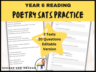 Y6 SATS Reading Poetry Practice