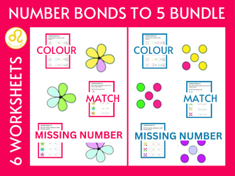 Number Bonds to 5 Worksheet Bundle