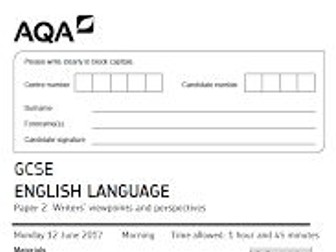 AQA - Language Paper 2 - Section A Reading