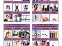 Possessive Pronouns and Possessive Case Tic-Tac-Toe or Bingo