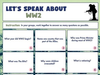Year 6 WW2 Consolidation History Showcase Lesson – Retrieval & Museum Activity Pack