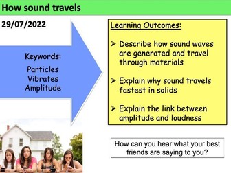 KS3 How Sound Travels