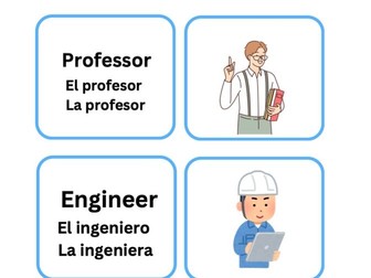 Bilingual English and Spanish Flashcards (250 Words and 10 Topics)