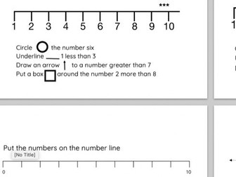 White Rose inspired Numberline worksheet
