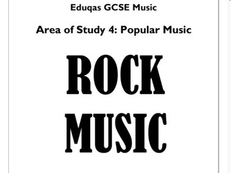 Eduqas GCSE Music - ROCK MUSIC (AoS4: Popular Music) - PPT and Workbook