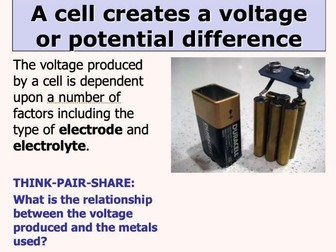 Batteries and cells lesson powerpoint and worksheet