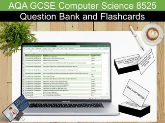AQA GCSE Computer Science 8525 Practice Revision Question Bank and Flashcards