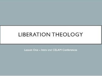 Intro to Liberation Theology OCR Developments in Christian Theology