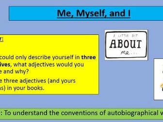 Short KS3 scheme of work on autobiographical writing - full lessons