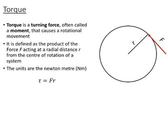 BTec Engineering - Rotational Motion (PowerPoint + Worksheet)