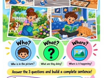 WHO? WHAT? WHERE? – Picture Cards