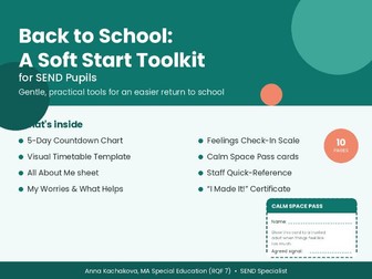 Back to School: A Soft Start Toolkit for SEND Pupils