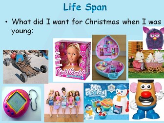 Product Life Cycle- Powerpoint, worksheets with   a Christmas spin