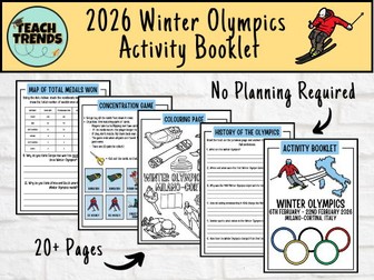 Winter Olympics 2026 Activity Booklet