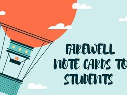 Farewell Note Cards to Students | Teaching Resources