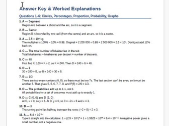 Maths Higher Paper2 2024 Mutiple choice Revision