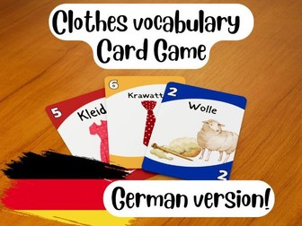 Vocabulary UNO: Clothes (German)
