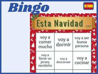 Bingo Navidad español KS3 KS4 near future