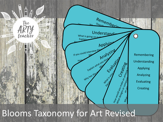 Blooms Taxonomy for Art Question Cards - great literacy starter!