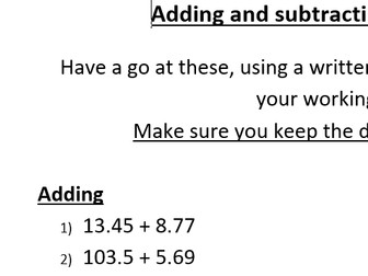KS2 Decimals Worksheet | Year 5 & 6 | SATs Arithmetic Revision