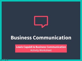 GCSE Business - Business Communication Activity Worksheet