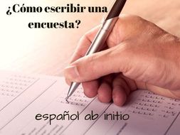 Espanol Ab Initio Como Escribir Una Encuesta Spanish Ab Initio How To Write A Survey Teaching Resources