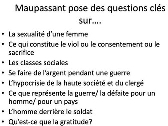 Maupassant package- As per Edexcel French A/S and A Level  specification