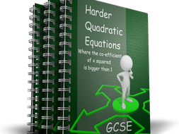 Harder Quadratic Equations animated PowerPoint GCSE