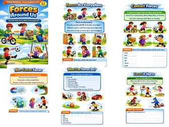 Forces Around Us | Forces and Motion Activities Workbook | KS2 Science | Ages 8–9 | Printable PDF