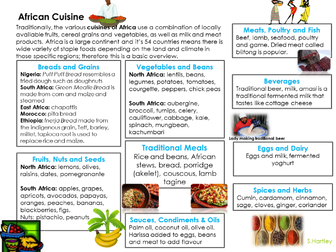Multicultural Foods from Around the World Resource Mats