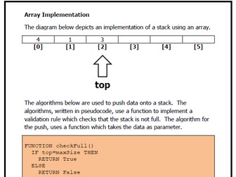 Data Structures and Algorithms Booklet for OCR