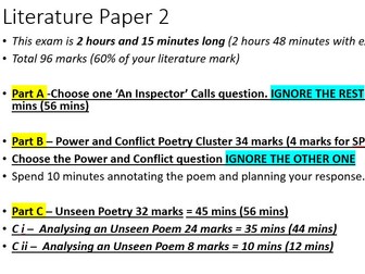 Last minute AQA Literature Paper 2 revision