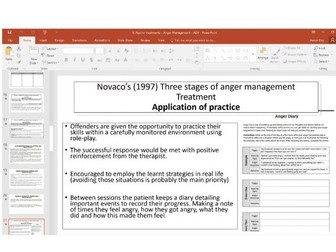 Edexcel A Level Psychology - Criminal - Psychological Treatments (CBT & Anger Management)