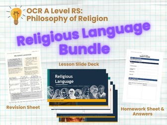 OCR A Level Religious Studies | Philosophy of Religion H573/01 | Religious Language
