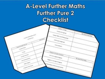 A-Level Further Maths - Further Pure 2 Checklist