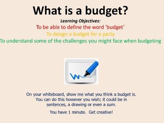 KS3 PSHE Lesson: Budgeting
