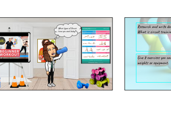 FREE BITMOJI WFH Basic PE lesson & ppt layout