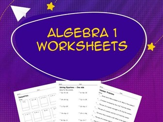 Algebra 1 Practice Worksheets