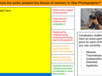 War Photographer lesson