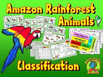 Amazon Rainforest Animals- Classification