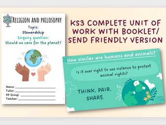 KS3 Complete Stewardship unit and Booklet